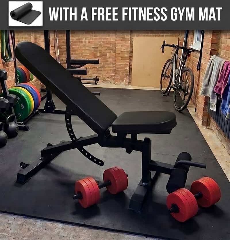 Ironman Professional Weight Training Bench & 32kg Dumbbell Set