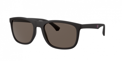 Emporio Armani 0EA4158 Matte Black Brown Recycled Sunglasses