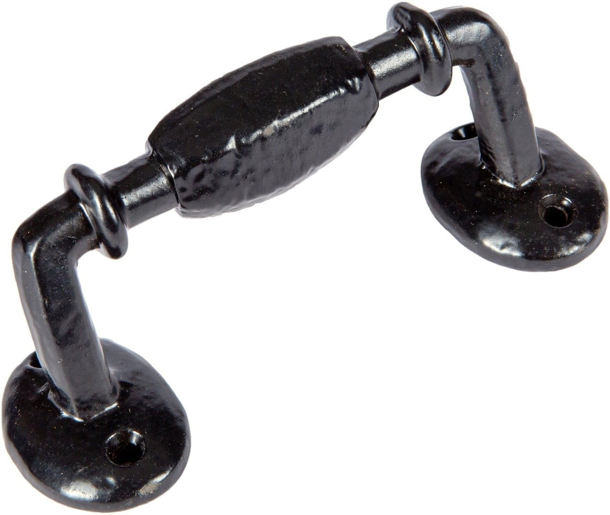 115mm Black Offset Wrought Iron Door Handle
