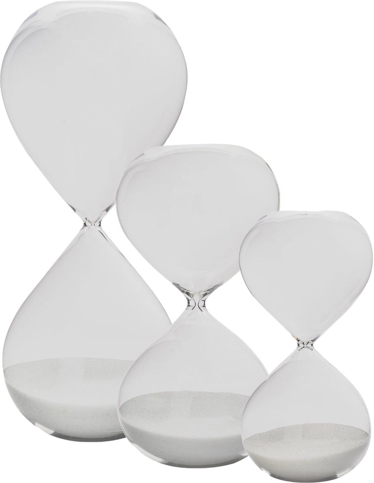 3pc Glass Sand Timer Set - 3 Sizes