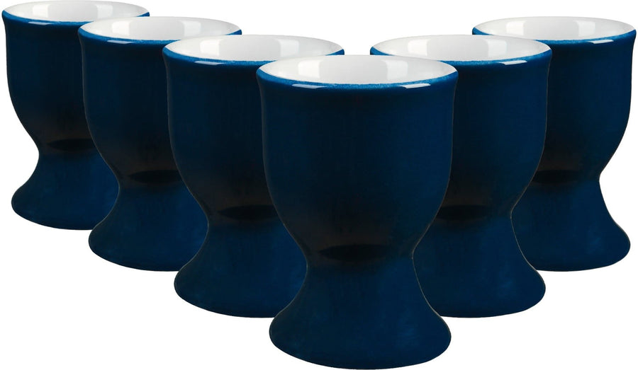 Navy Stoneware Egg Cups - Pack of Six