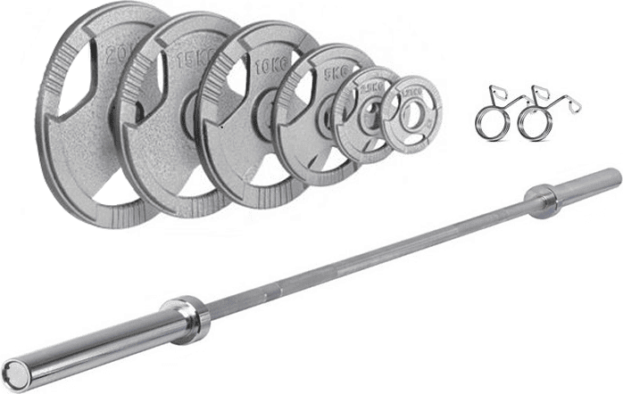Ironman 145kg Olympic Tri-grip Weight Set with 86" Olympic Weight Bar