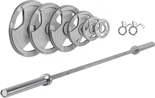 Ironman 145kg Olympic Tri-grip Weight Set with 86" Olympic Weight Bar