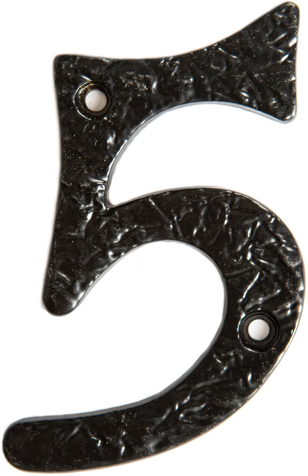 80mm Black Rustic Iron House Number 5