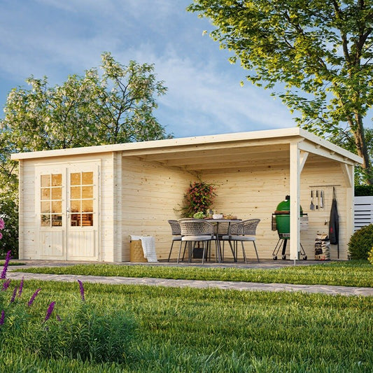 Palmako Ella 6m x 3m Log Cabin Summerhouse (28mm)