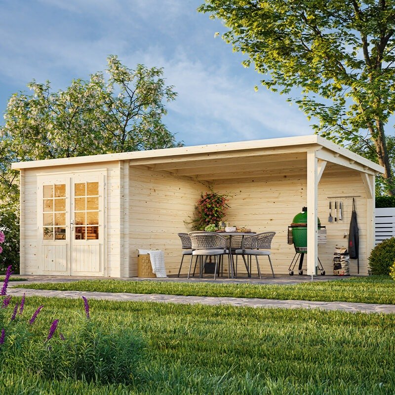 Palmako Ella 6m x 3m Log Cabin Summerhouse (28mm)