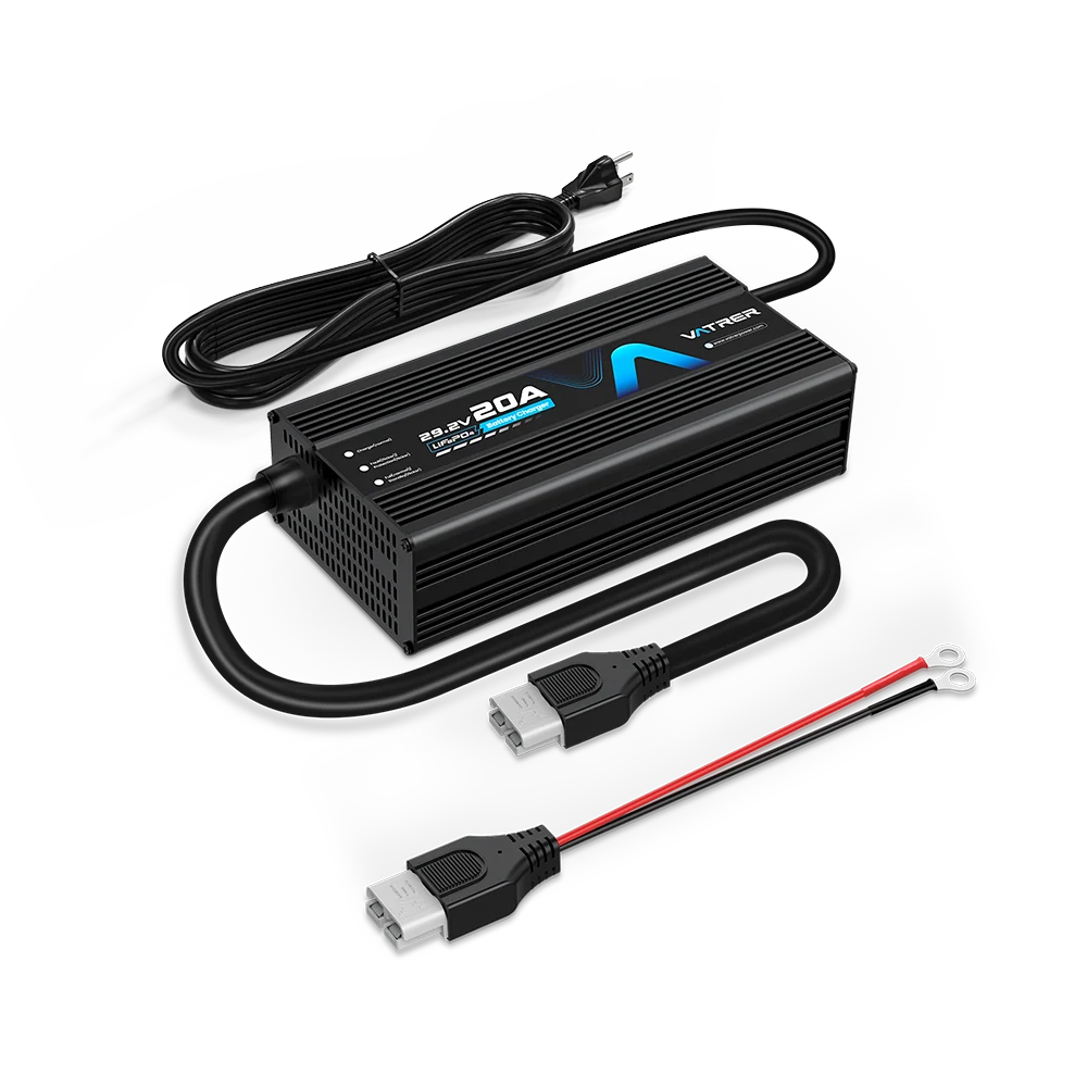 【Pre-order】Vatrer 29.2V 20A Lithium Battery Charger AC-DC LiFePO4 Battery Charger for 24V Rechargeable Lithium LiFePO4 Battery