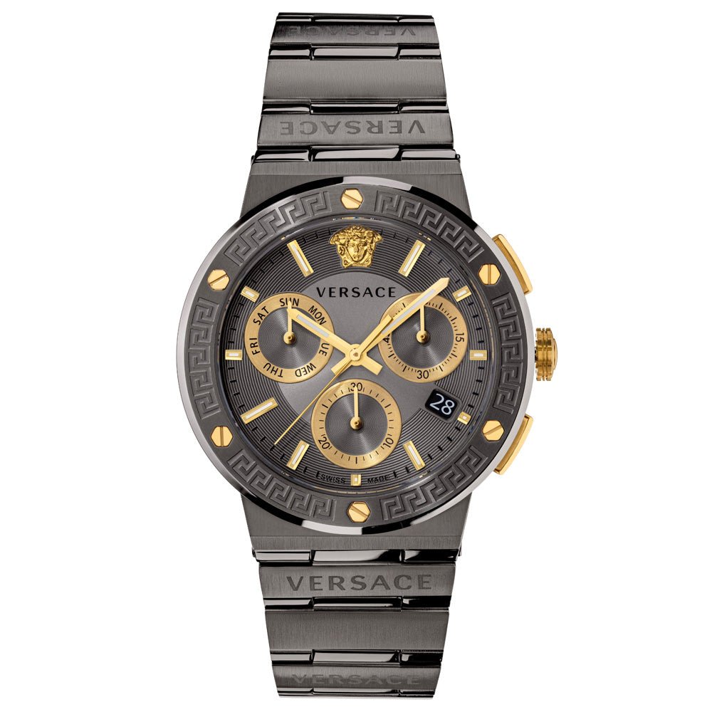 Versace VEZ900521 Greca Logo Chronograph Grey Dial Men's Watch
