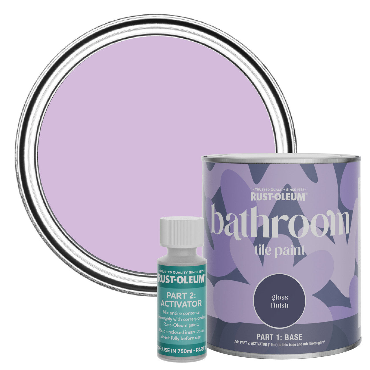 Rust-Oleum Purple Gloss Bathroom Tile Paint - Violet Macaroon 750ml
