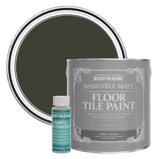 Rust-Oleum Green Matt Floor Tile Paint - Wallington