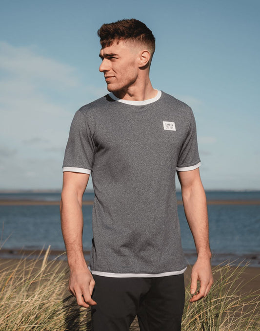 Mens Wilde Ringer Tee in Charcoal - Small / Shuttle Charcoal