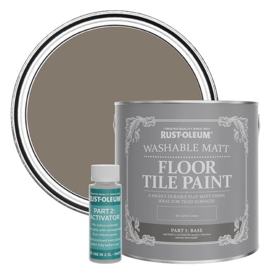 Rust-Oleum Brown Matt Floor Tile Paint - Windy Nook