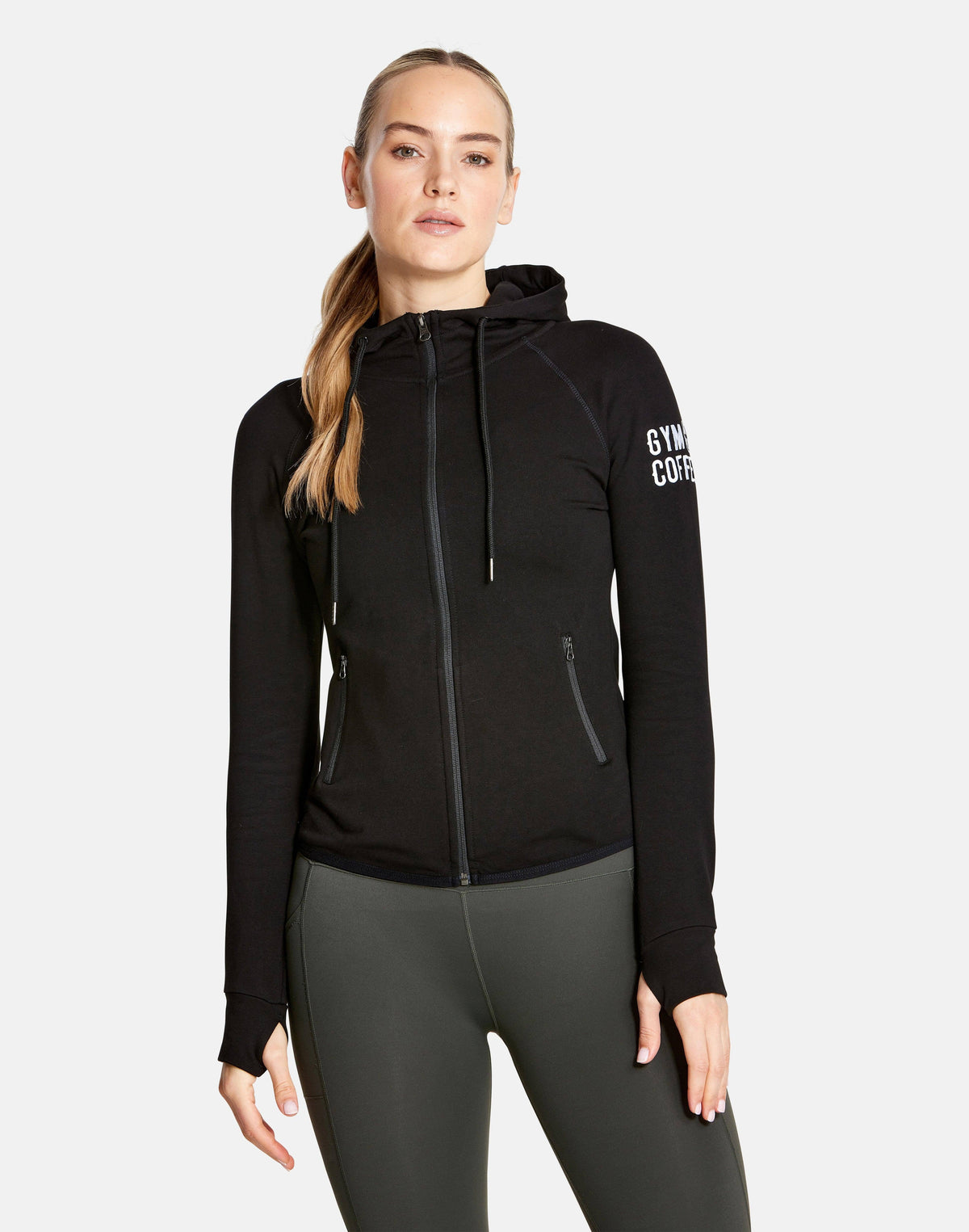 Womens Jet Black Hoodie - XS/8 / Black