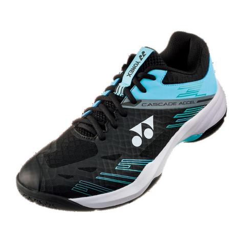 Yonex Mens Cascade Accel Wide Badminton Shoes - Black / Blue